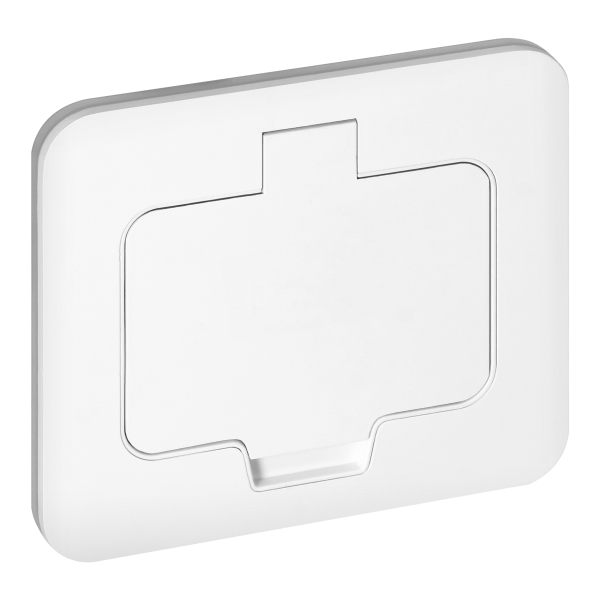 Hermetyczne gniazdo elektryczne prostokątne, IP55, 1x2P+Z(French), białe