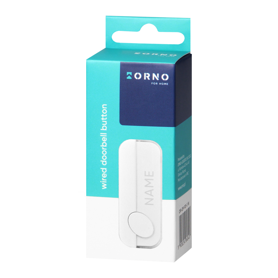 Przycisk dzwonkowy przewodowy, biały
