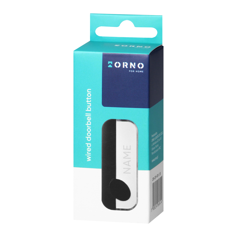 Przycisk dzwonkowy przewodowy, czarny