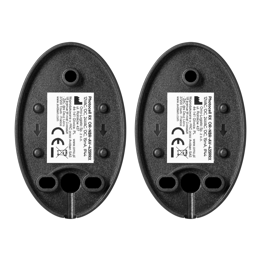 Set of 2 photocells for gate drives ORNO by avidsen / EXTEL