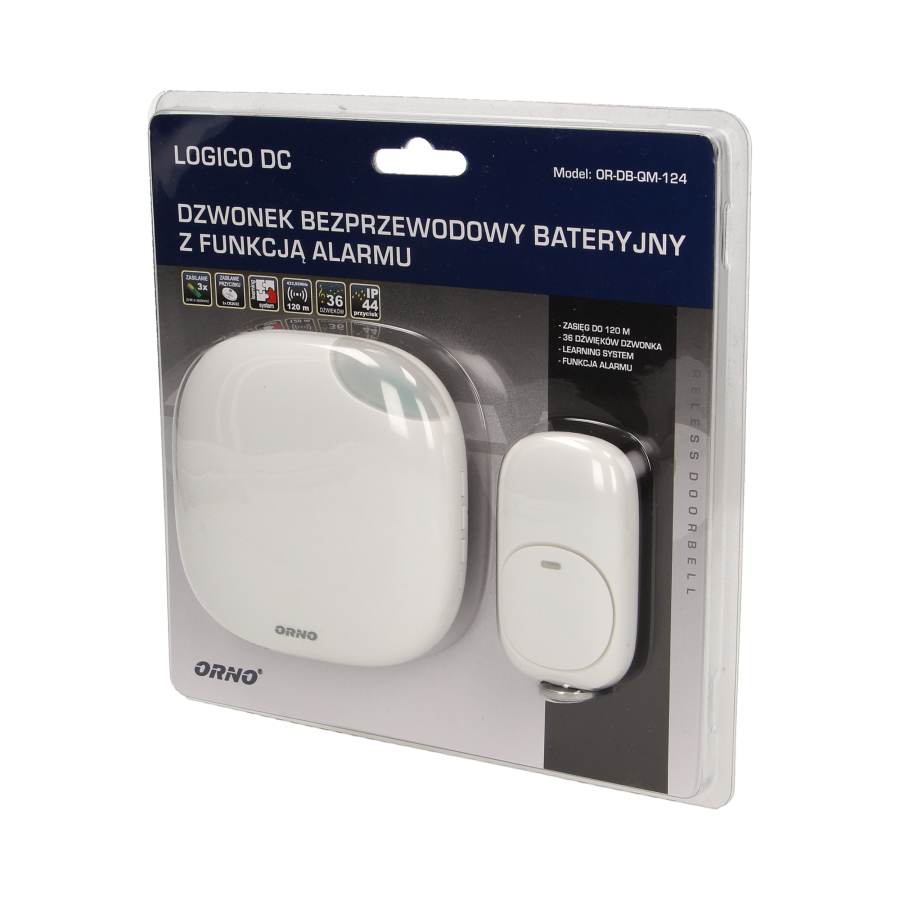 LOGICO DC wireless doorbell with learning system and alarm