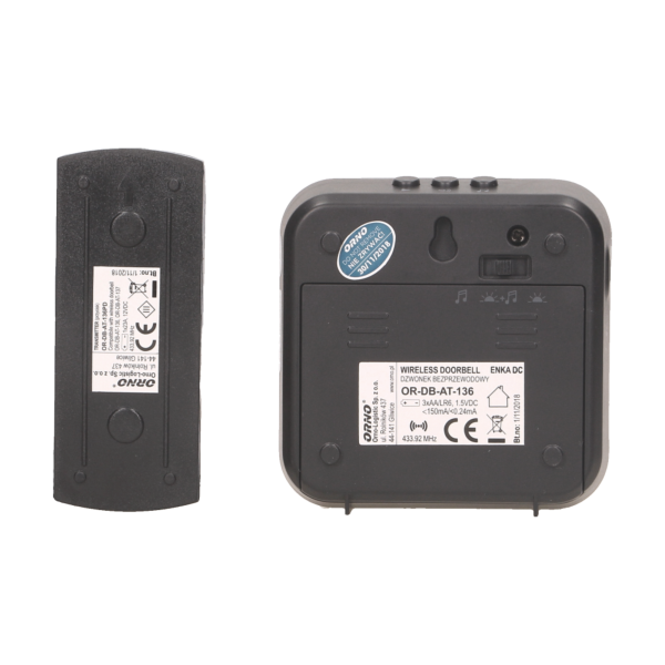 ENKA DC wireless, battery powered doorbell with learning system