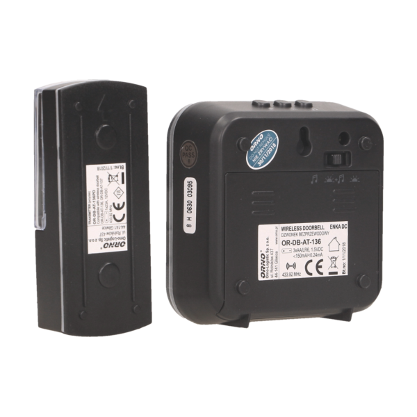 ENKA DC wireless, battery powered doorbell with learning system