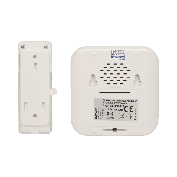 TORINO DC wireless, battery powered doorbell with learning system