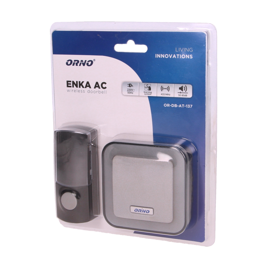 ENKA AC wireless doorbell, 230V with learning system