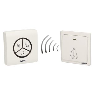 SMARTEK AC wireless doorbell, 230V with battery-less button