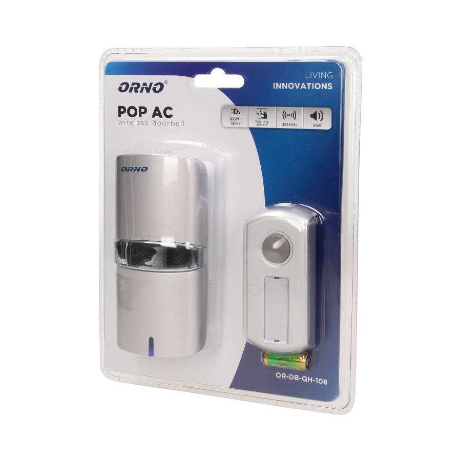 POP AC dzwonek bezprzewodowy, 230V z learning system *