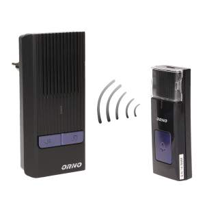 ROCK AC dzwonek bezprzewodowy, 230V z learning system, czarny *