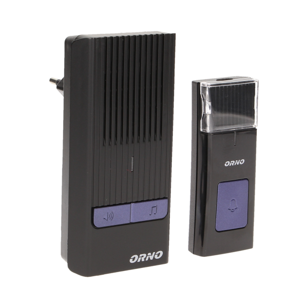 ROCK AC dzwonek bezprzewodowy, 230V z learning system, czarny *