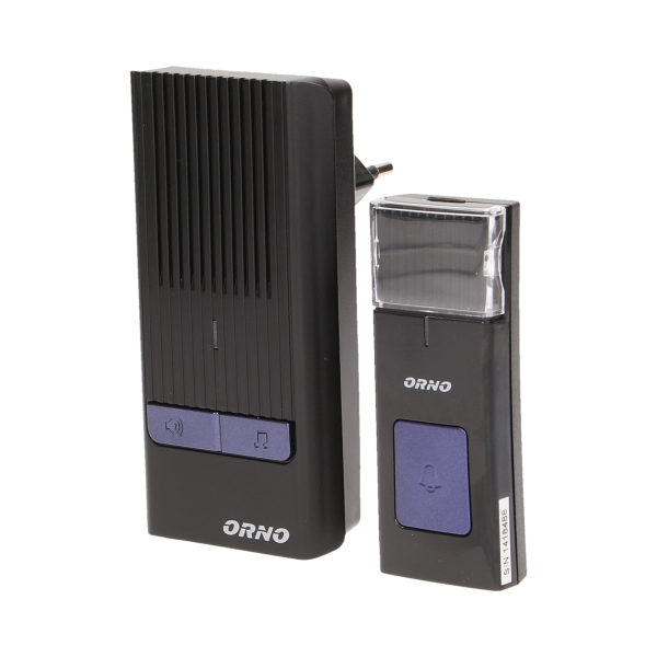 ROCK AC dzwonek bezprzewodowy, 230V z learning system, czarny *