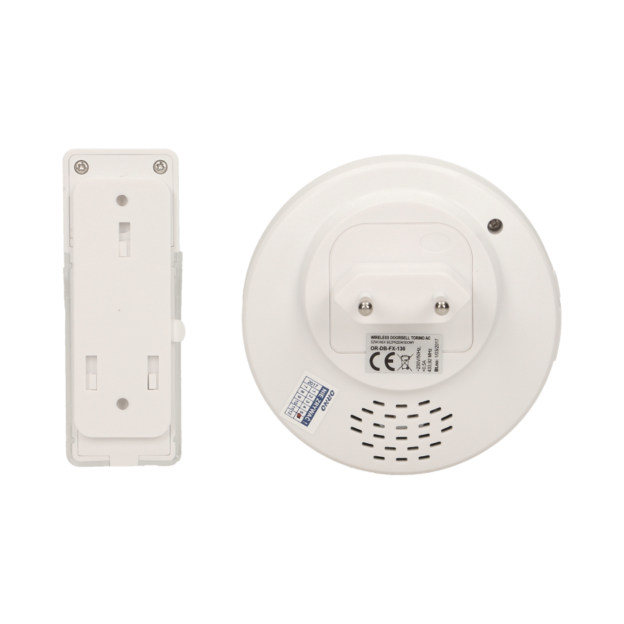 TORINO AC wireless doorbell, 230V with learning system