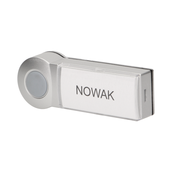 Przycisk do rozbudowy dzwonków bezprzewodowych z serii EMO i DISCO, srebrny