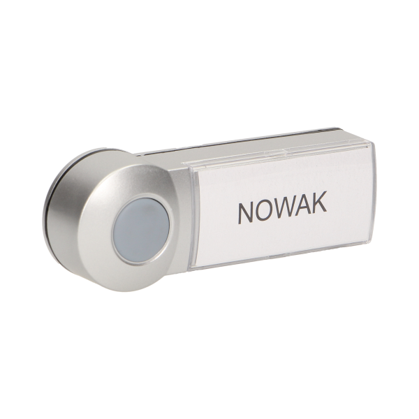 Przycisk do rozbudowy dzwonków bezprzewodowych z serii EMO i DISCO, srebrny