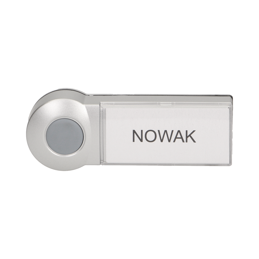 Przycisk do rozbudowy dzwonków bezprzewodowych z serii EMO i DISCO, srebrny