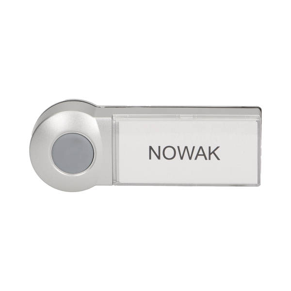 Przycisk do rozbudowy dzwonków bezprzewodowych z serii EMO i DISCO, srebrny