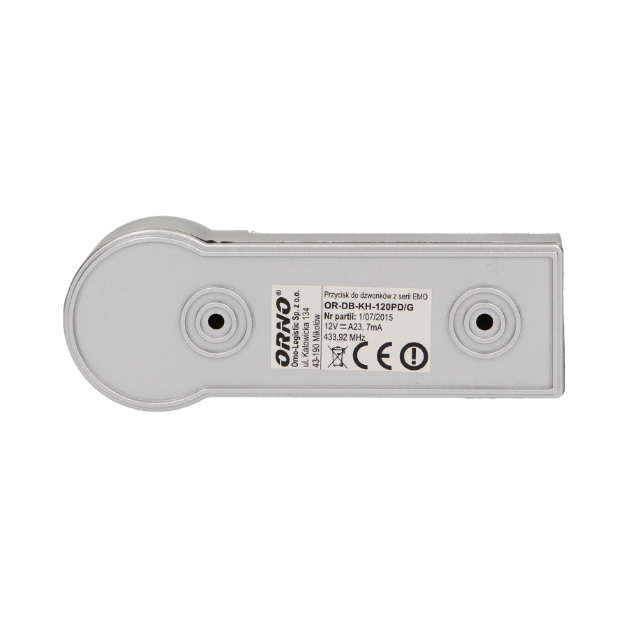 Przycisk do rozbudowy dzwonków bezprzewodowych z serii EMO i DISCO, srebrny
