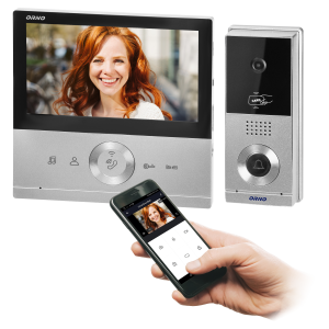 CONESSI Full HD video doorphone set, handset-free, with a colour monitor 7”, card/proximity tags, operation via Tuya application