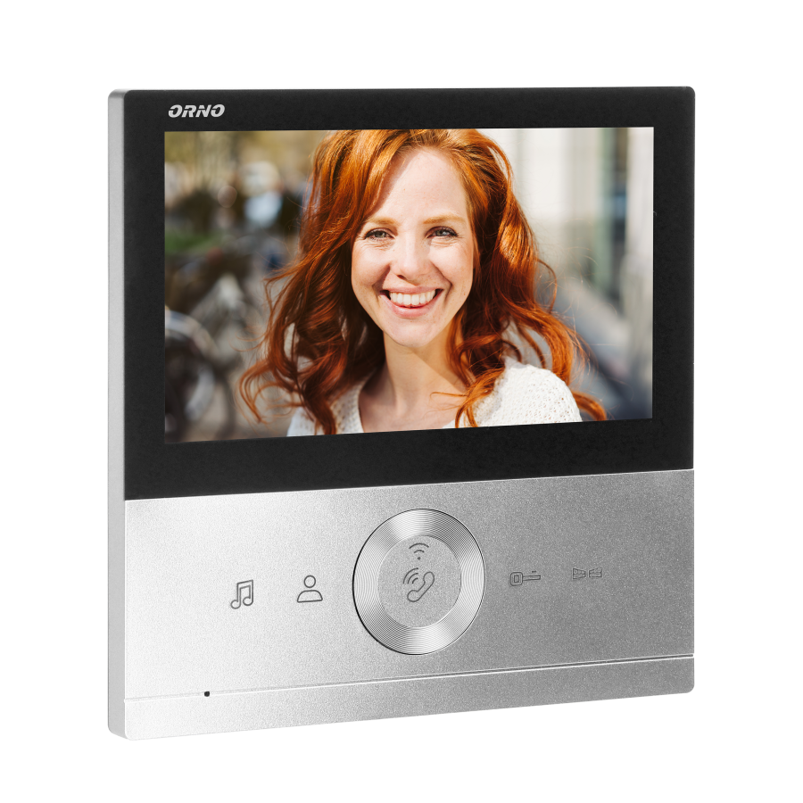 Zestaw wideodomofonowy CONESSI Full HD, bezsłuchawkowy monitor 7" LCD, kaseta zewnętrzna z czytnikiem kart i breloków RFID, WiFi i obsługa poprzez aplikację Tuya