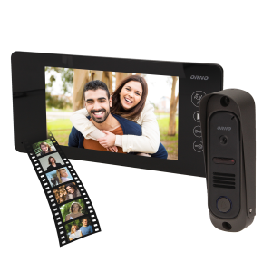 Video doorphone set ARCUS MEMO with "pin hole", 7" display, black