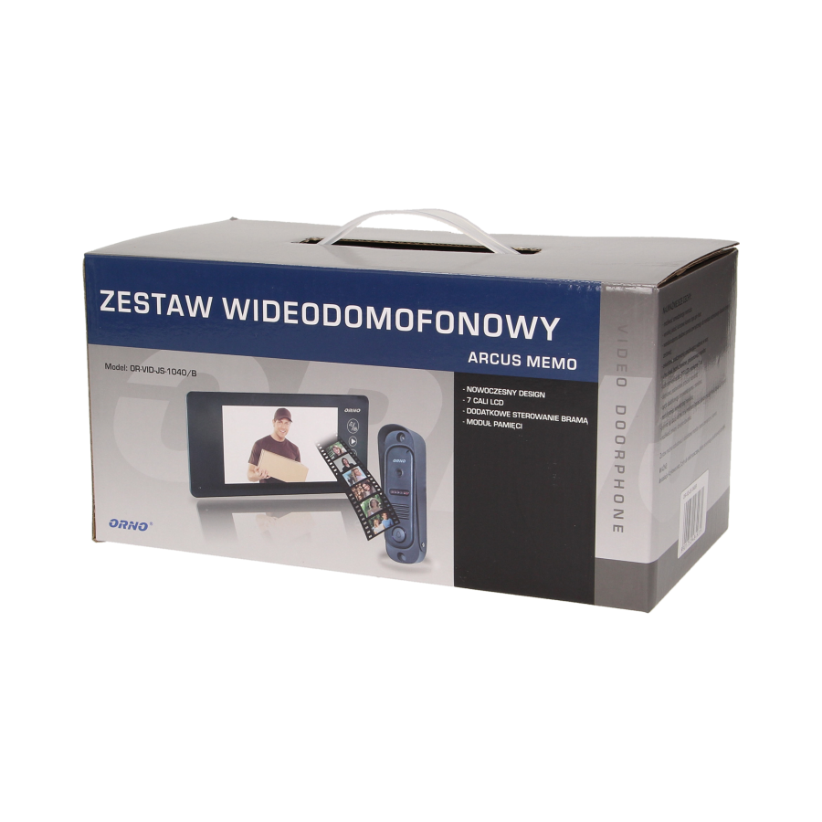 Zestaw wideodomofonowy "pin hole", ARCUS MEMO 7", czarny