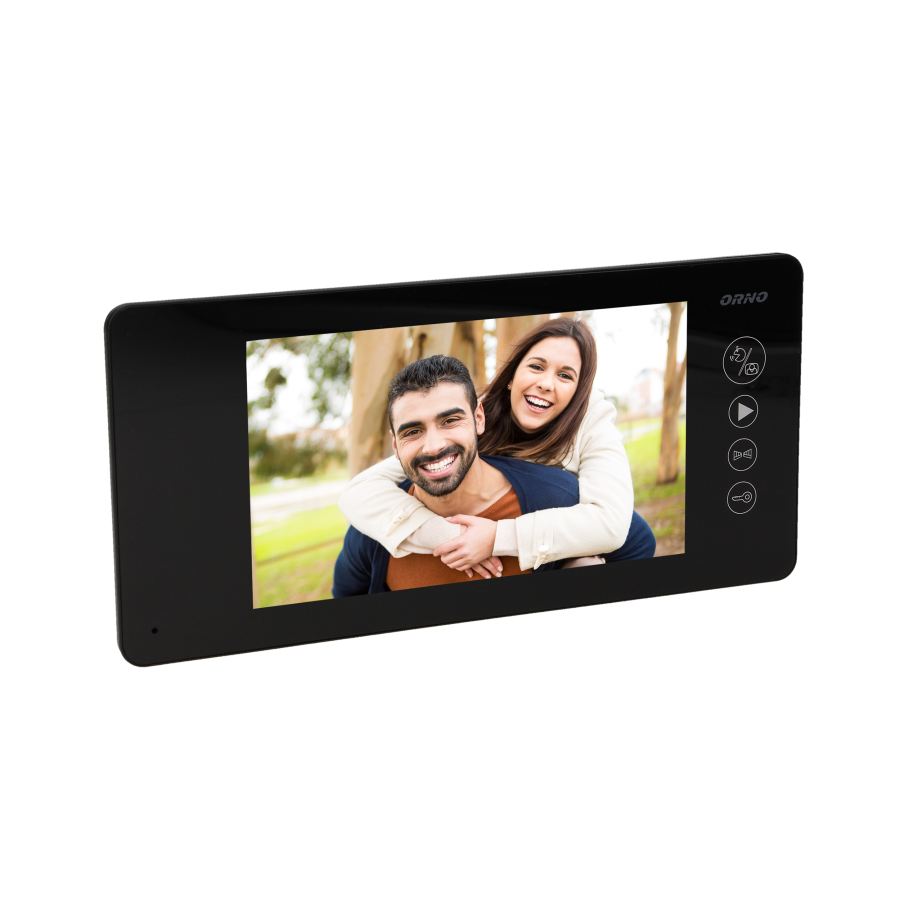 Video doorphone set ARCUS MEMO with "pin hole", 7" display, black