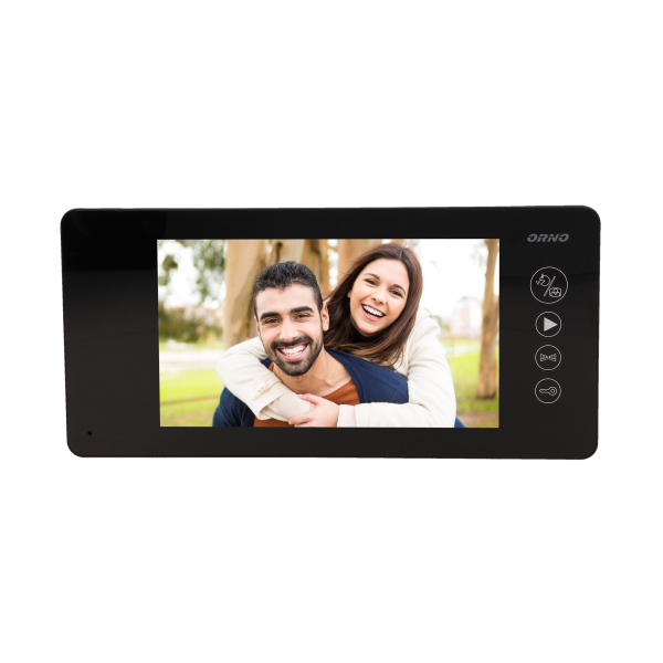 Video doorphone set ARCUS MEMO with "pin hole", 7" display, black