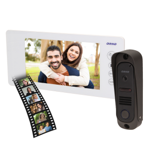 Zestaw wideodomofonowy "pin hole", ARCUS MEMO 7", biały *