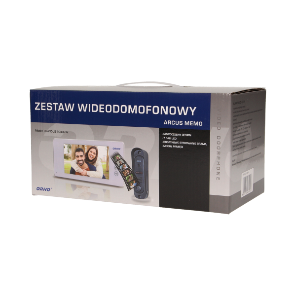 Zestaw wideodomofonowy "pin hole", ARCUS MEMO 7", biały