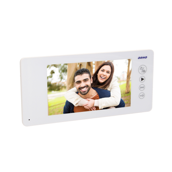 Zestaw wideodomofonowy "pin hole", ARCUS MEMO 7", biały