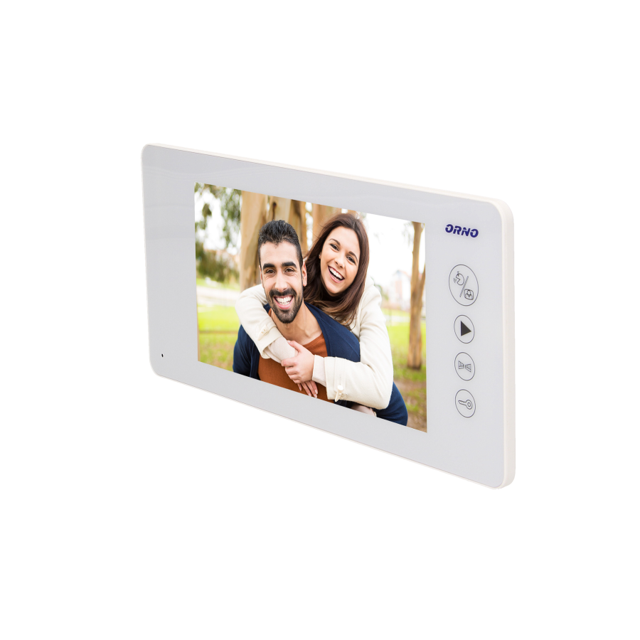 Zestaw wideodomofonowy "pin hole", ARCUS MEMO 7", biały