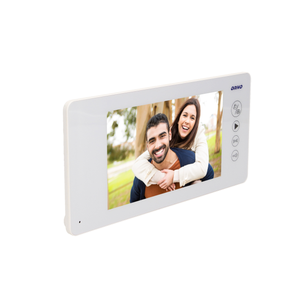 Zestaw wideodomofonowy "pin hole", ARCUS MEMO 7", biały