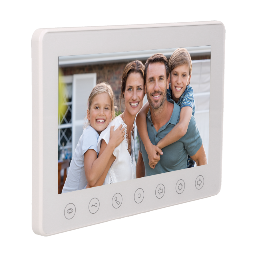 Zestaw wideodomofonowy z szyfratorem NUMERUS 7", biały