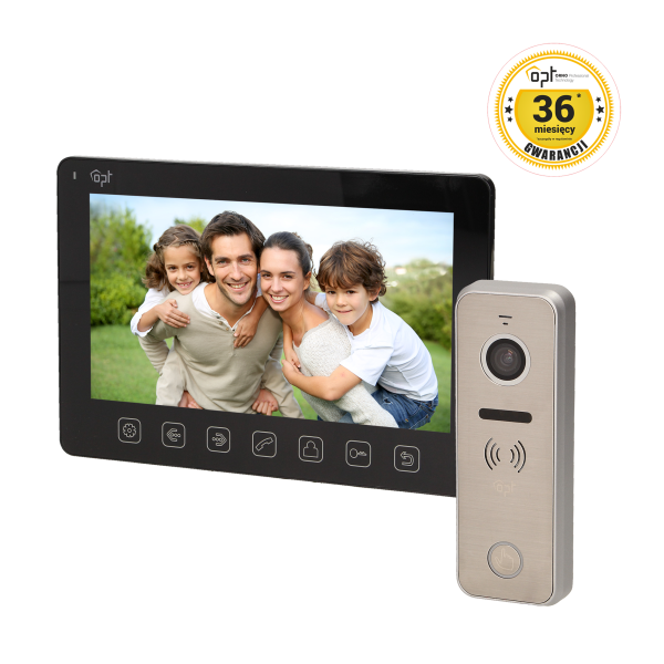 Video doorphone set EXEDRA, hands-free, multicolor 7" display, black