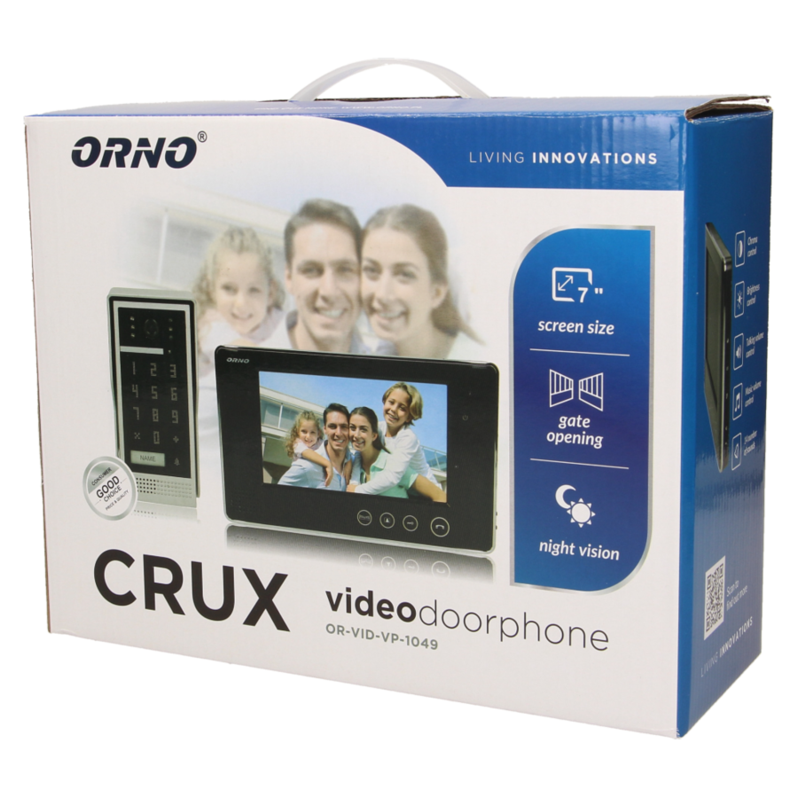 Single family videodoorphone with keypad, CRUX, 7"