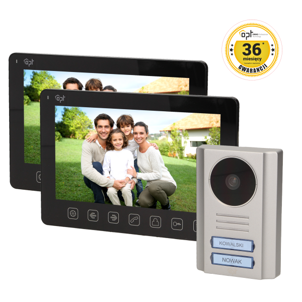 Zestaw wideodomofonowy PARS MULTI 7", czarny