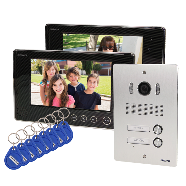 Two family videodoorphone ARX MULTI P, 7"