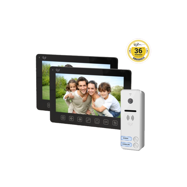 Zestaw wideodomofonowy, dwurodzinny FORTIS MULTI 7", czarny *