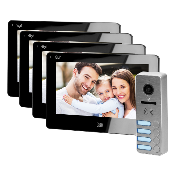 Zestaw wideodomofonowy, czterorodzinny REGINA MEMO MULTI 7"