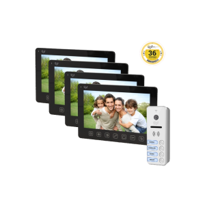 Zestaw wideodomofonowy, czterorodzinny FORTIS MULTI 7", czarny *