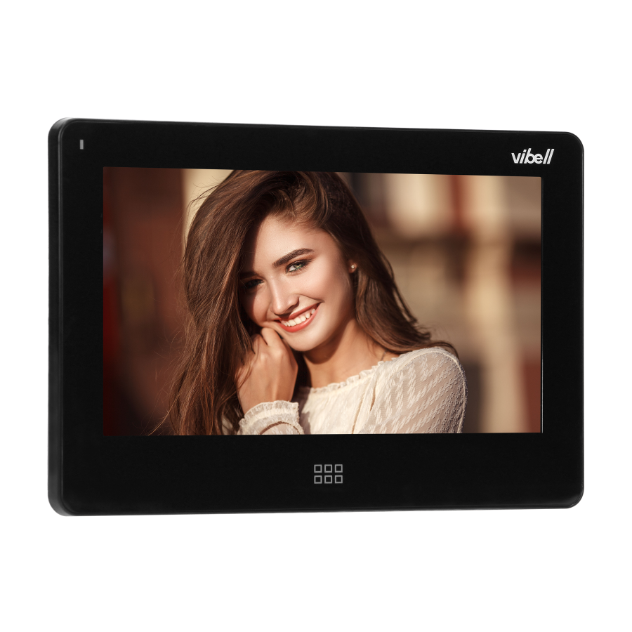 Video-monitor 7" for extension of video door phone sets, VIBELL series, black