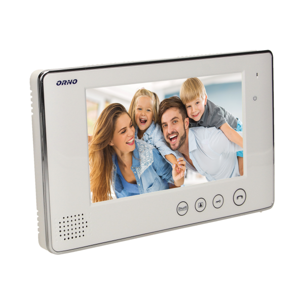 Wideo monitor bezsłuchawkowy, kolorowy, LCD 7", do zestawów z serii ARX i CRUX, otwieranie bramy, biały