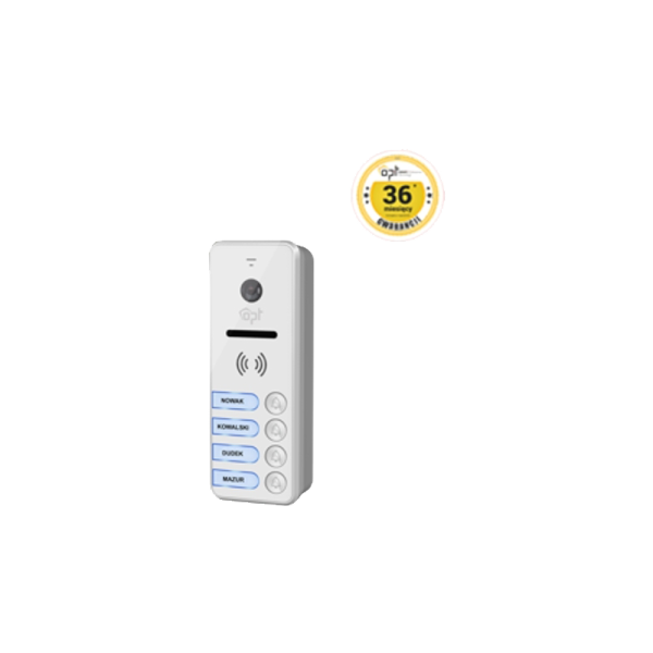 Wideo kaseta wandaloodporna z kamerą, czterorodzinna *