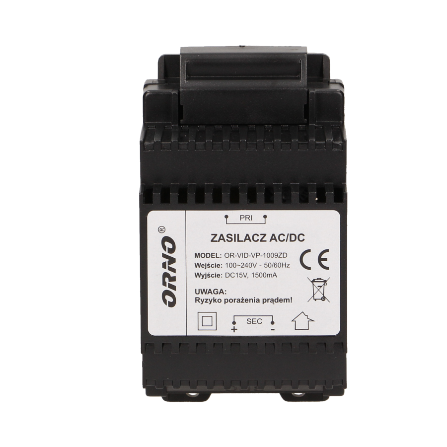 Zasilacz na szynę DIN 15VDC/1,5A do zestawu z serii ARX i CRUX