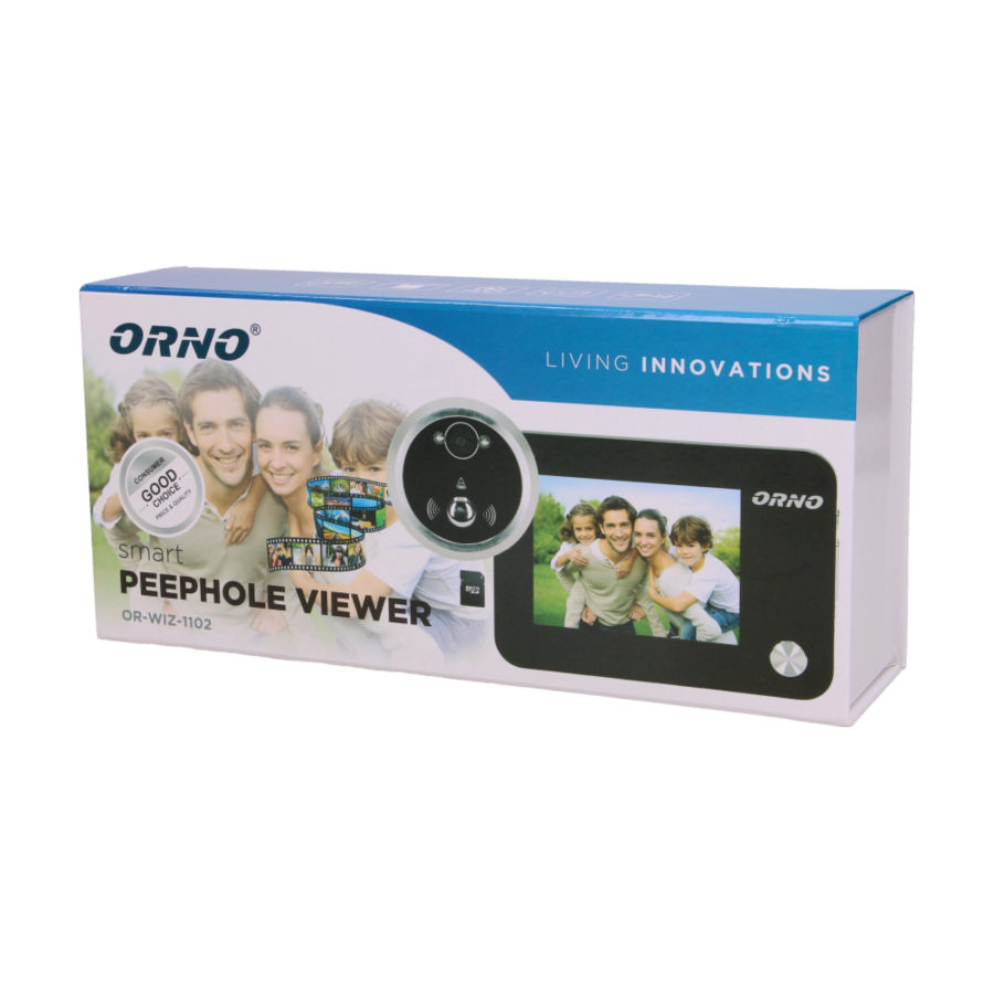 Electronic door viewer with doorbell and recording function