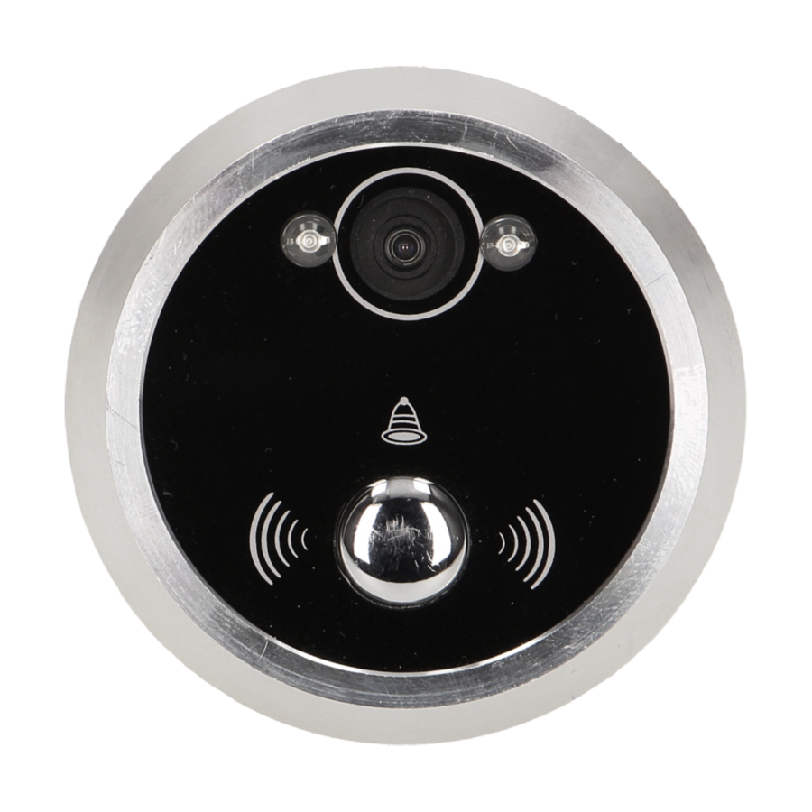 Electronic door viewer with doorbell and recording function