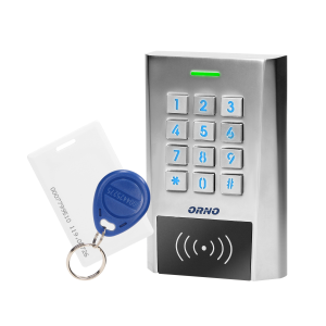 Zamek szyfrowy szeroki z czytnikiem kart i breloków zbliżeniowych, IP66, 2 przekaźniki 2A , wymiary 114,5x75x21