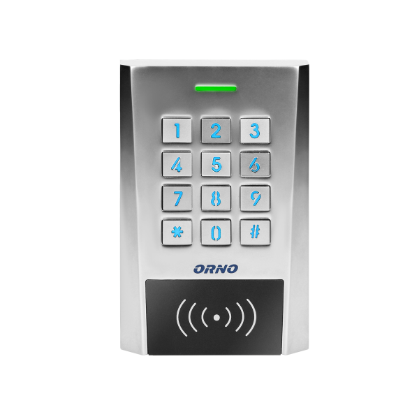 Zamek szyfrowy szeroki z czytnikiem kart i breloków zbliżeniowych, IP66, 2 przekaźniki 2A , wymiary 114,5x75x21