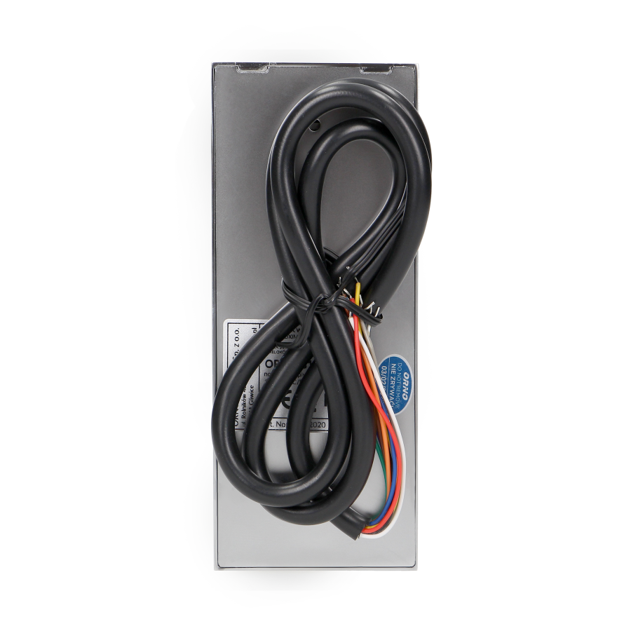 Zamek szyfrowy wąski z czytnikiem kart i breloków zbliżeniowych, IP66 , 2 przekaźniki 2A, wymiary 134x55,5x21