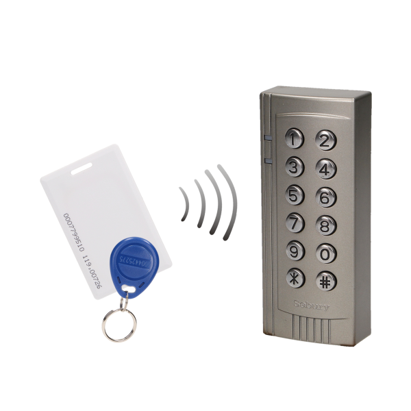 Zamek szyfrowy z czytnikiem kart i breloków zbliżeniowych, IP20