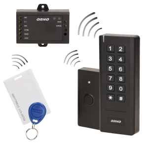 Wireless code lock with card and proximity tags reader, IP20
